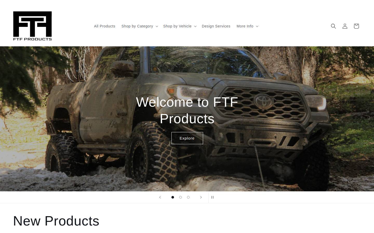 ftfproducts.com homepage screenshot
