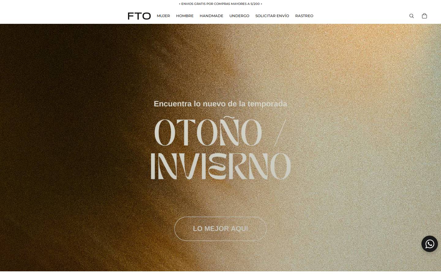 ftoperu.com homepage screenshot