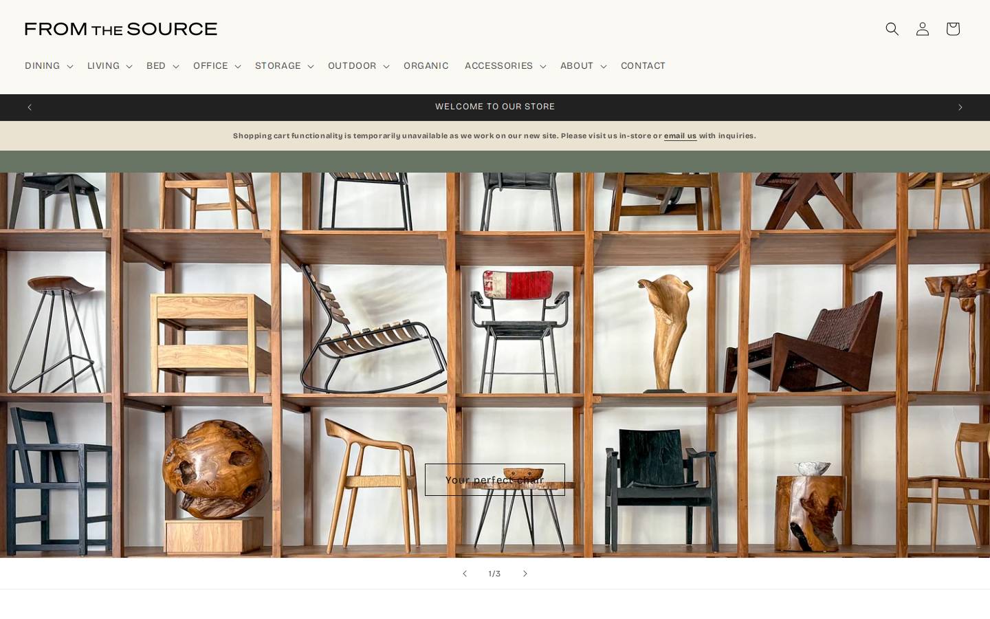 From the Source homepage screenshot