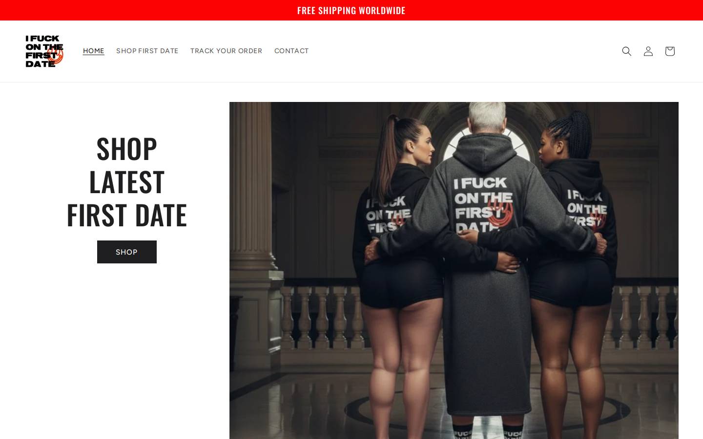 fuckonthefirstdate.com homepage screenshot