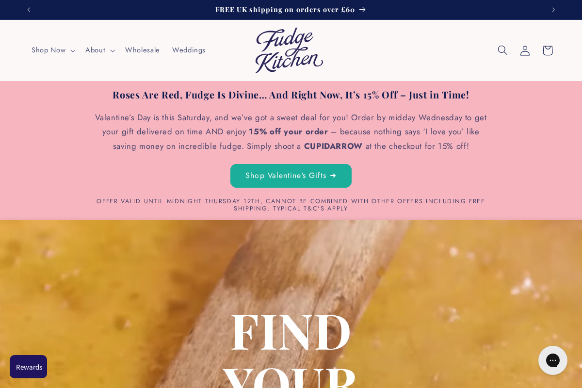 Fudge Kitchen homepage screenshot