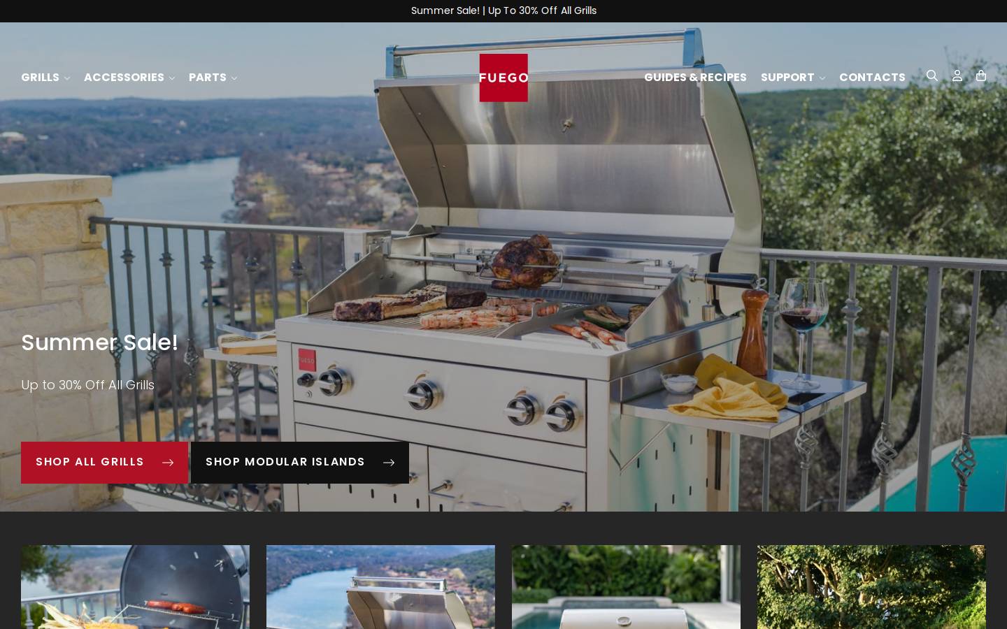 Fuego Living homepage screenshot