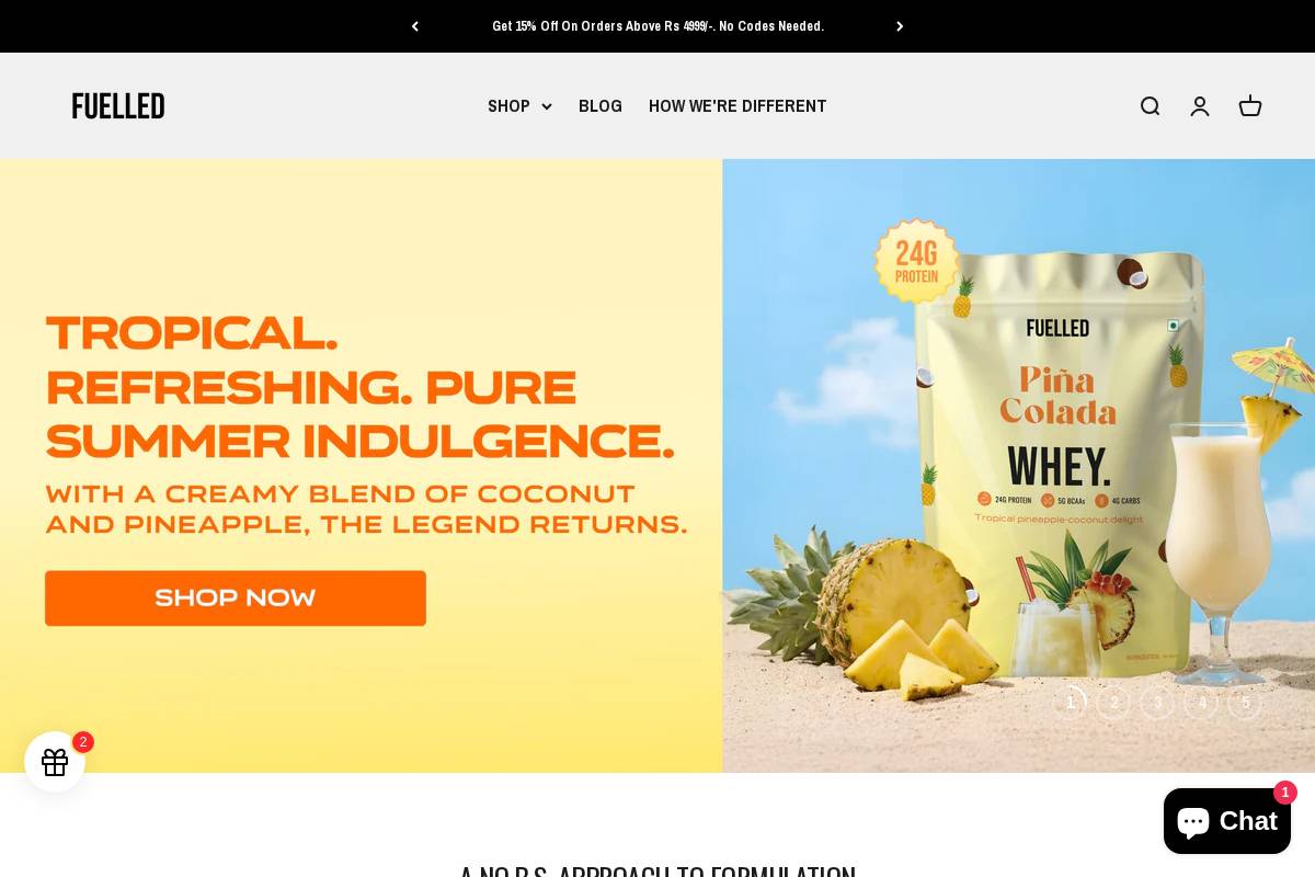 fuelled.in homepage screenshot