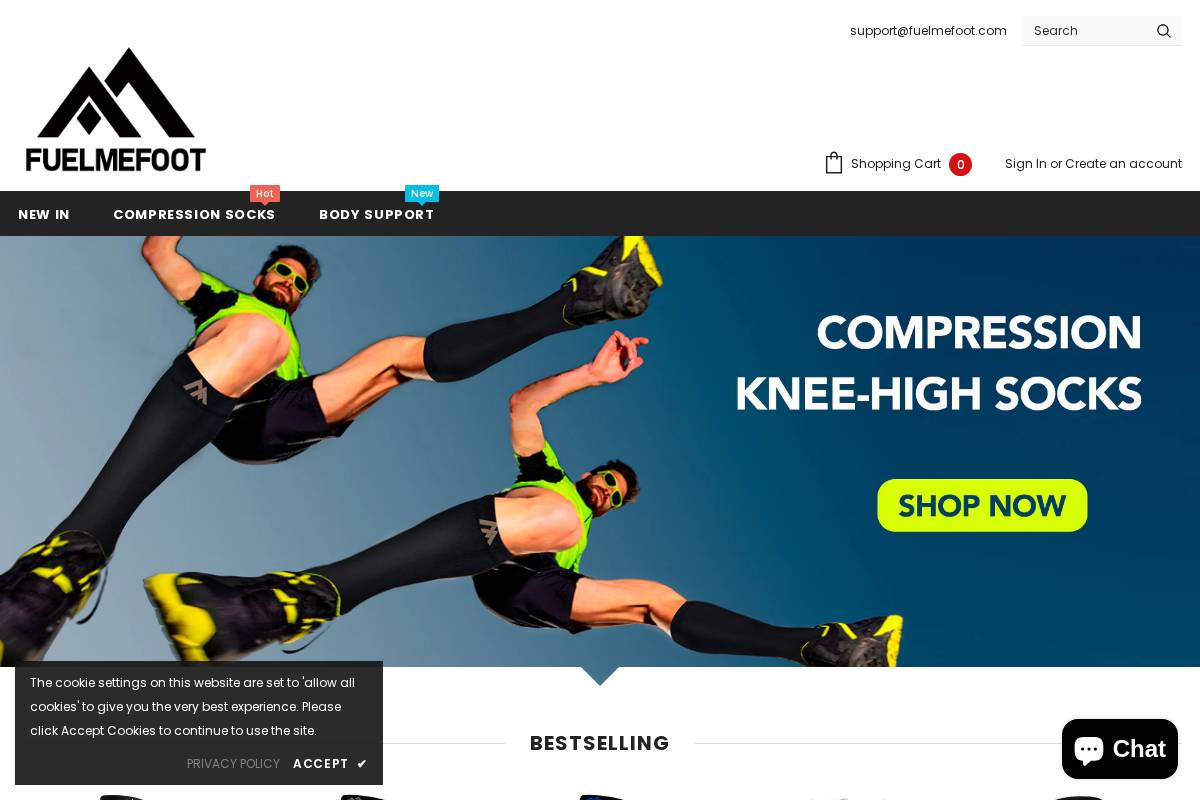 fuelmefoot.com homepage screenshot