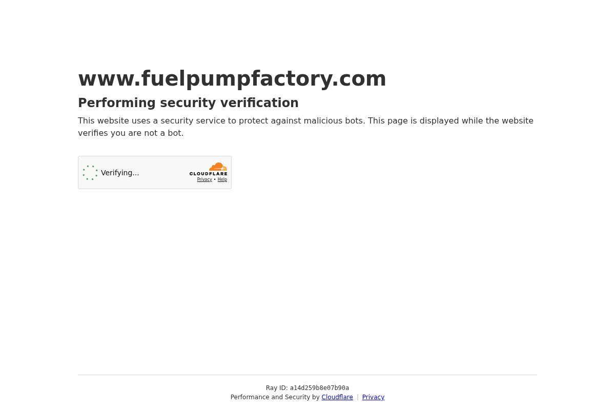 fuelpumpfactory.com homepage screenshot