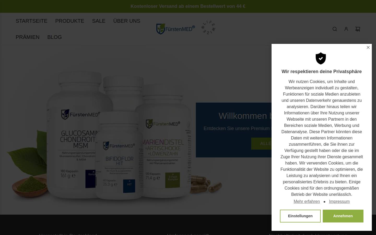 fuerstenmed.de homepage screenshot