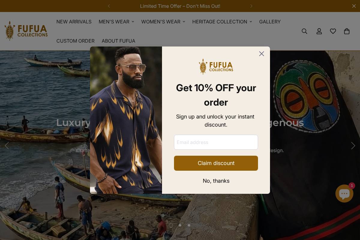 fufuacollections.net homepage screenshot