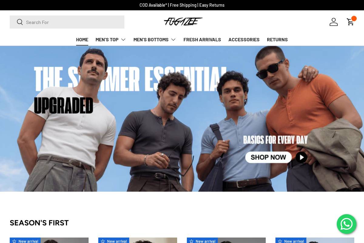 fugazee.com homepage screenshot