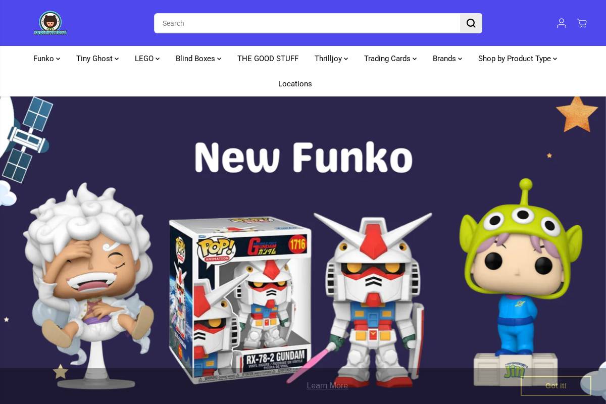 Fugitive Toys homepage screenshot