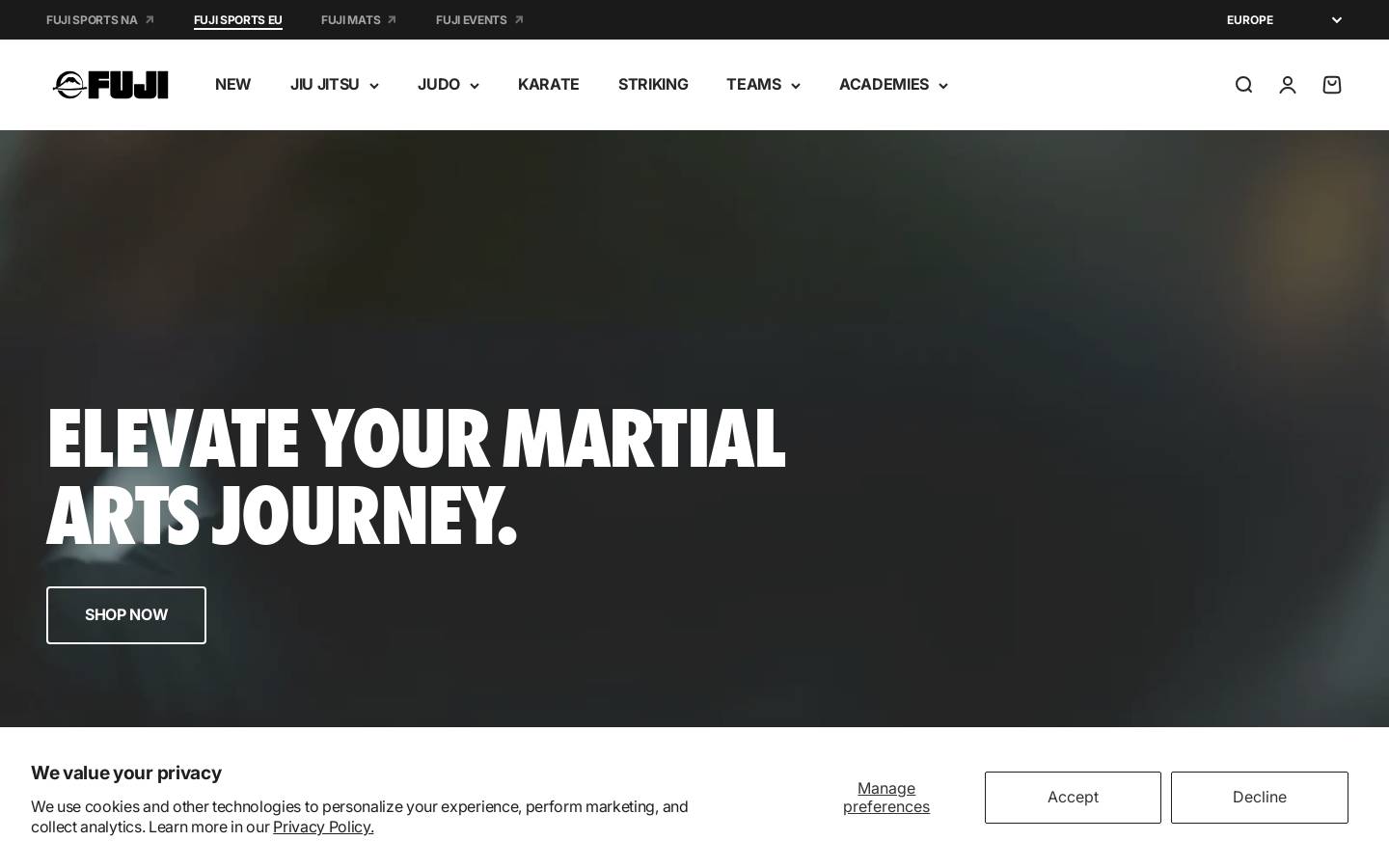 Fujisports homepage screenshot