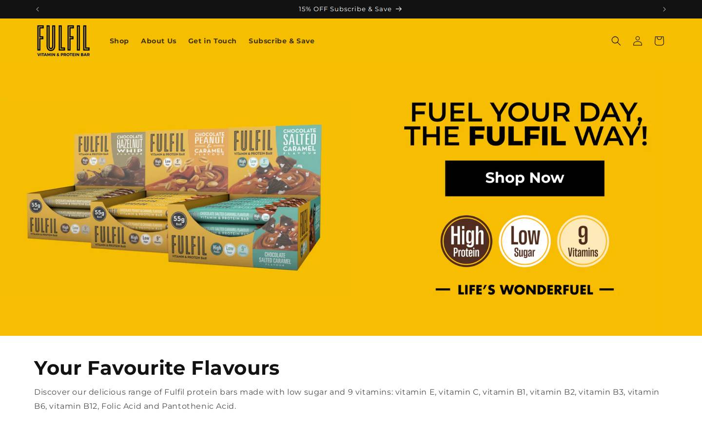 fulfilnutrition.com homepage screenshot