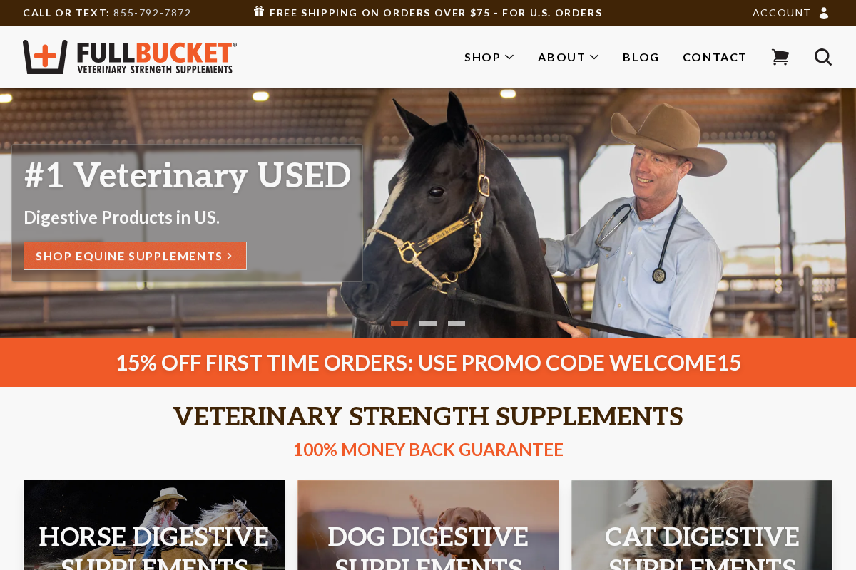 fullbuckethealth.com homepage screenshot