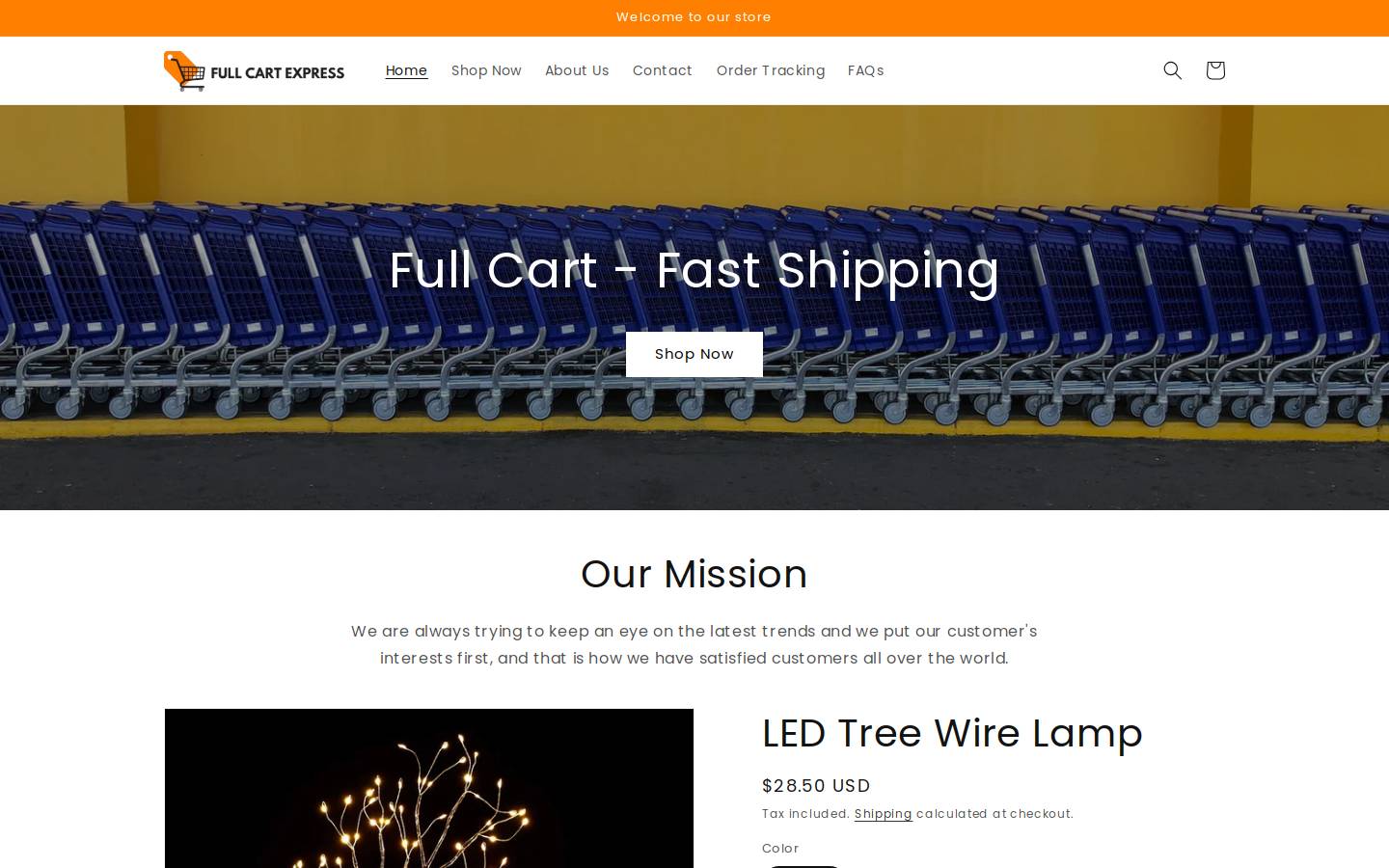 fullcartexpress.com homepage screenshot