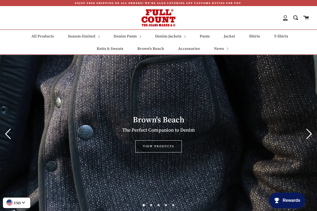 FULLCOUNT homepage screenshot
