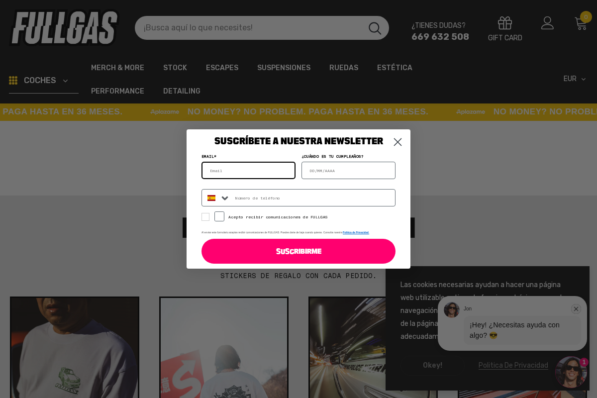 FULL GAS homepage screenshot