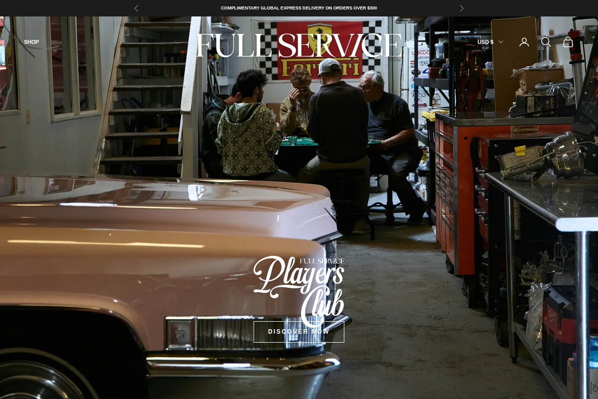 Full Service New York homepage screenshot