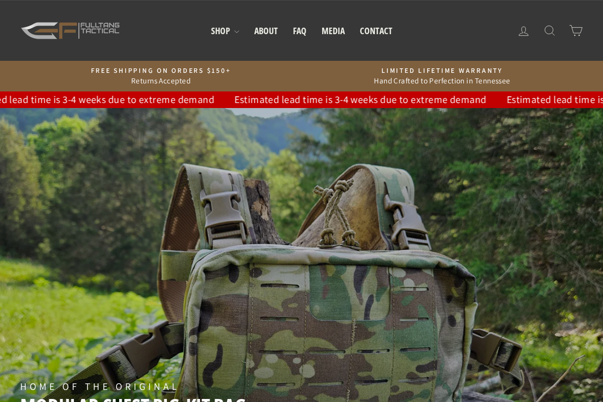 fulltangtactical.com homepage screenshot