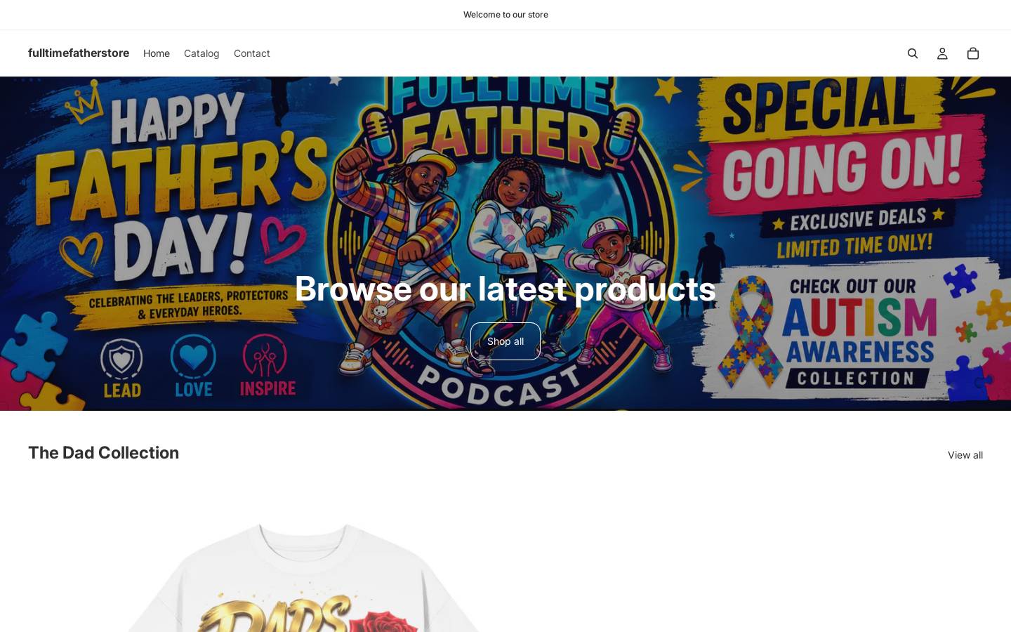 fulltimefatherstore.com homepage screenshot