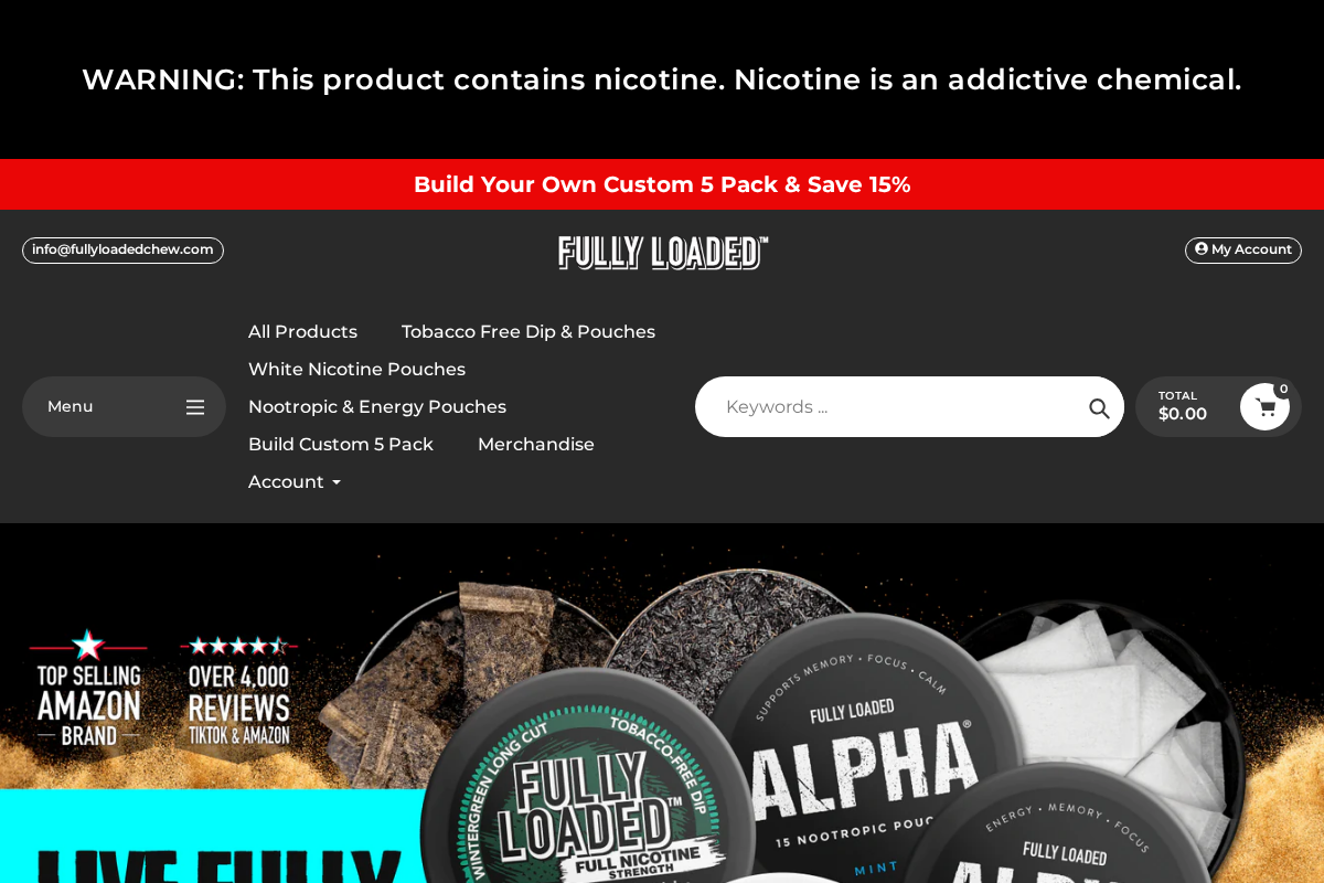Fullyloadedchew homepage screenshot