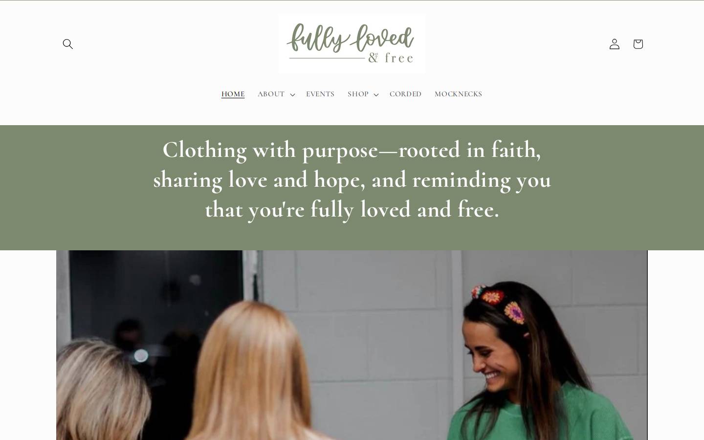 fullylovedandfree.com homepage screenshot
