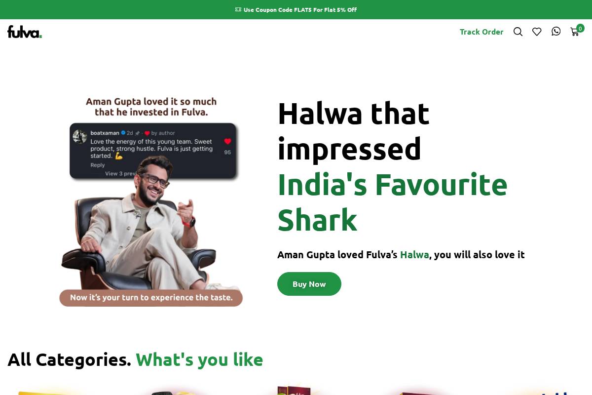 fulva.in homepage screenshot