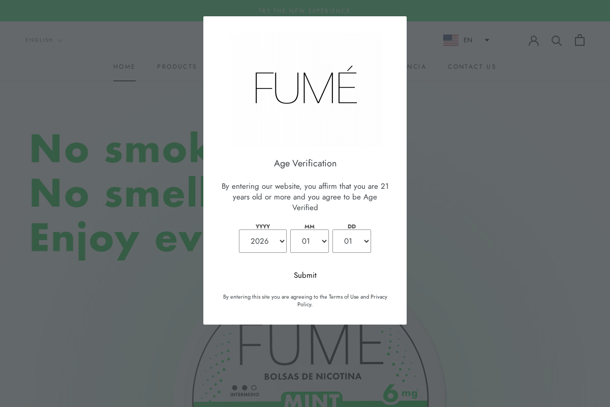 fumehn.com homepage screenshot