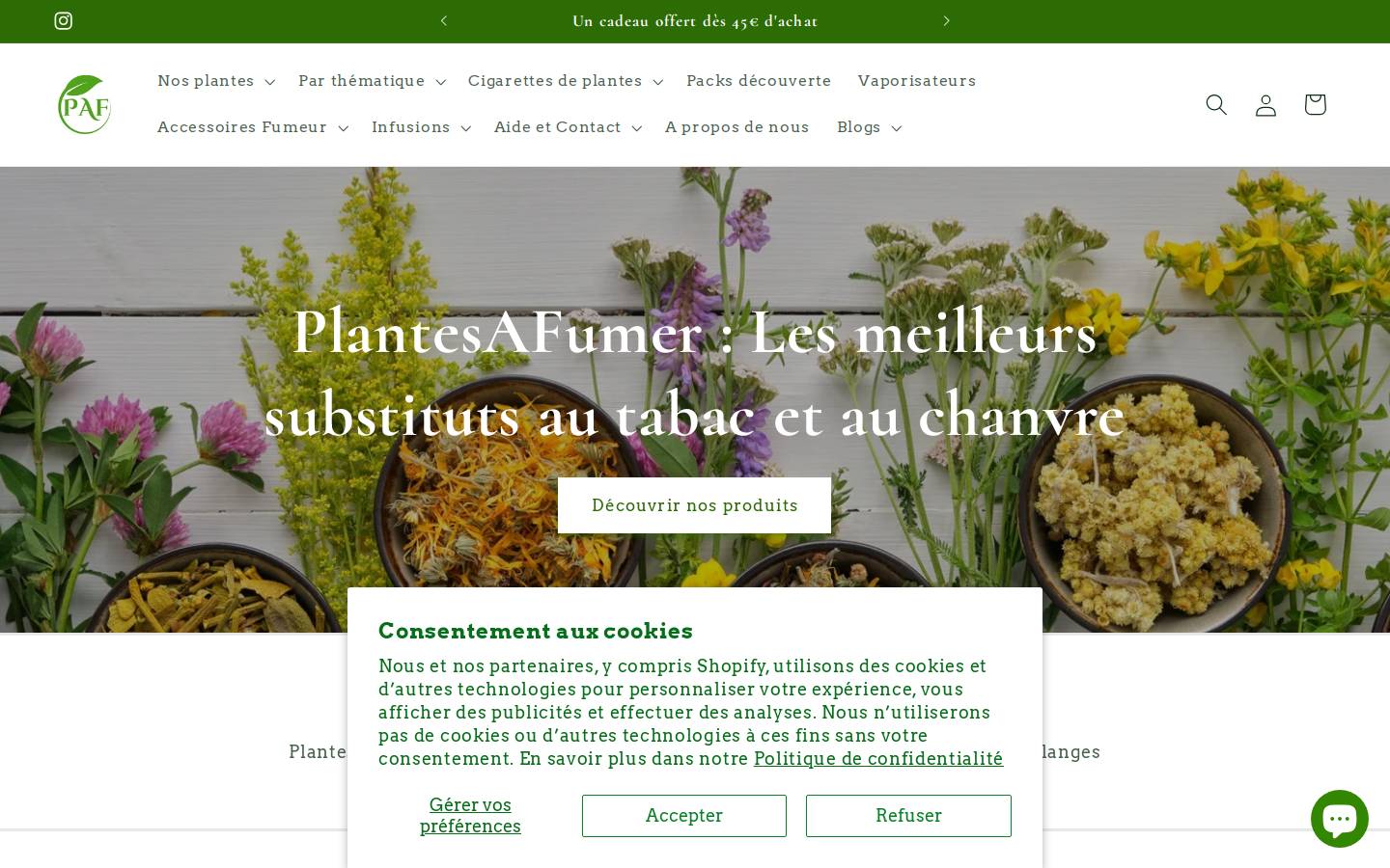 fumerdesplantes.com homepage screenshot