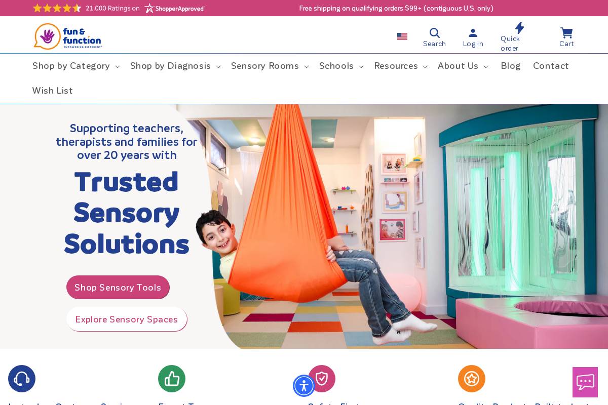 Fun and Function homepage screenshot