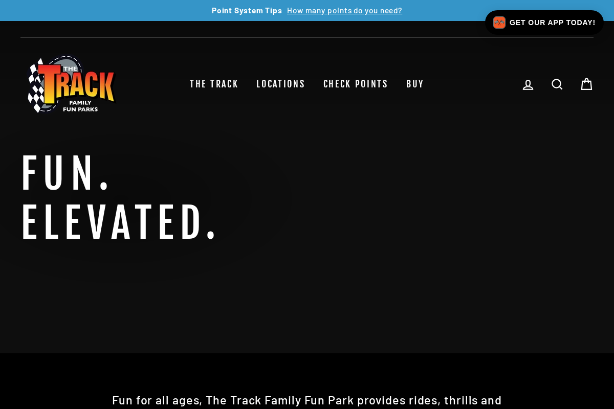 The Track & Fat Daddy's homepage screenshot