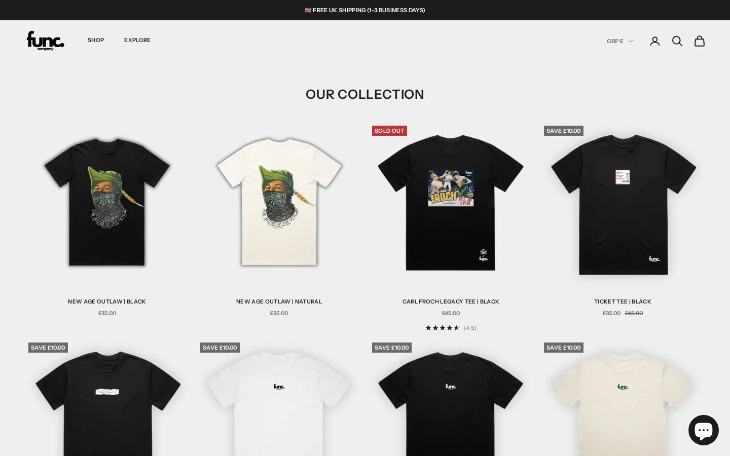 Func. Company homepage screenshot
