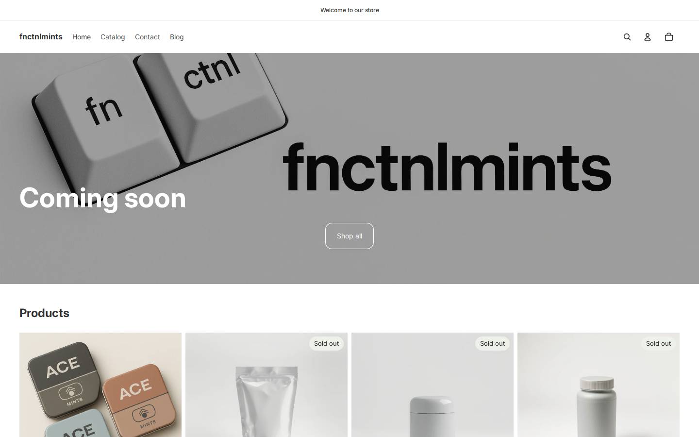 functionalmints.com homepage screenshot