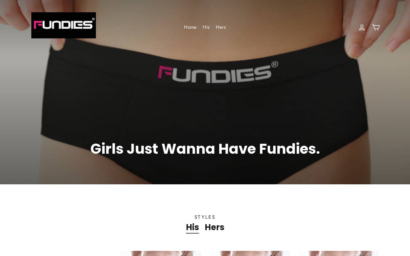 funderwear.com homepage screenshot