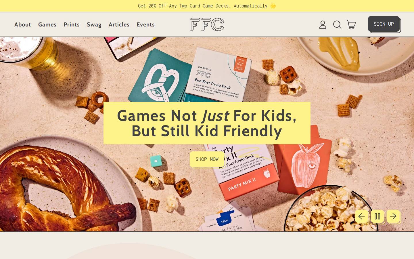 funfactco.com homepage screenshot