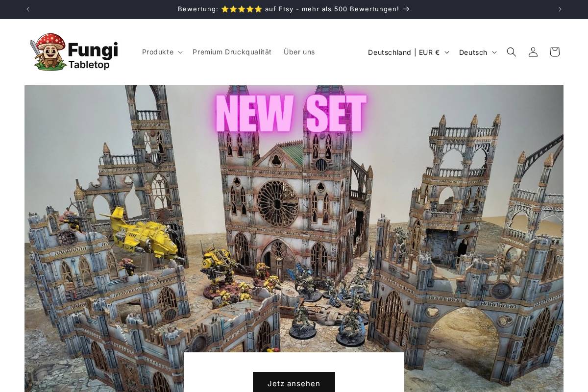 fungi-tabletop.com homepage screenshot