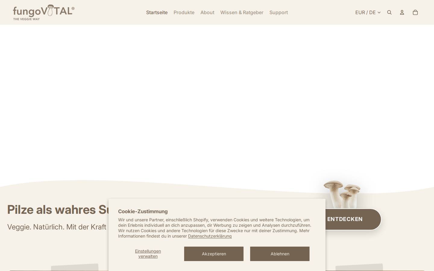 fungovital.com homepage screenshot