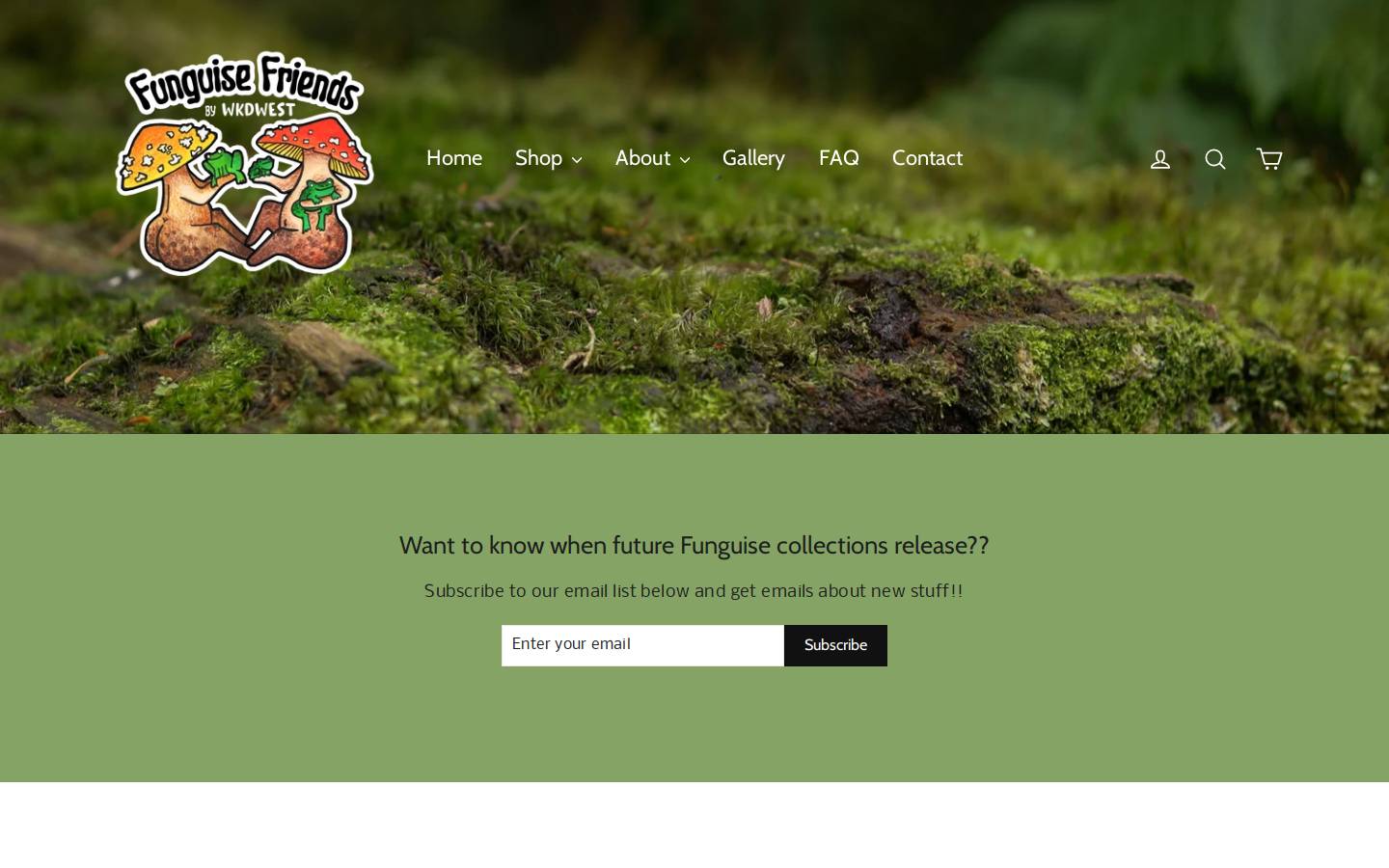 funguisefriends.com homepage screenshot