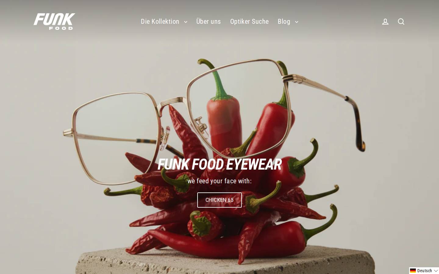 funkfood-eyewear.com homepage screenshot