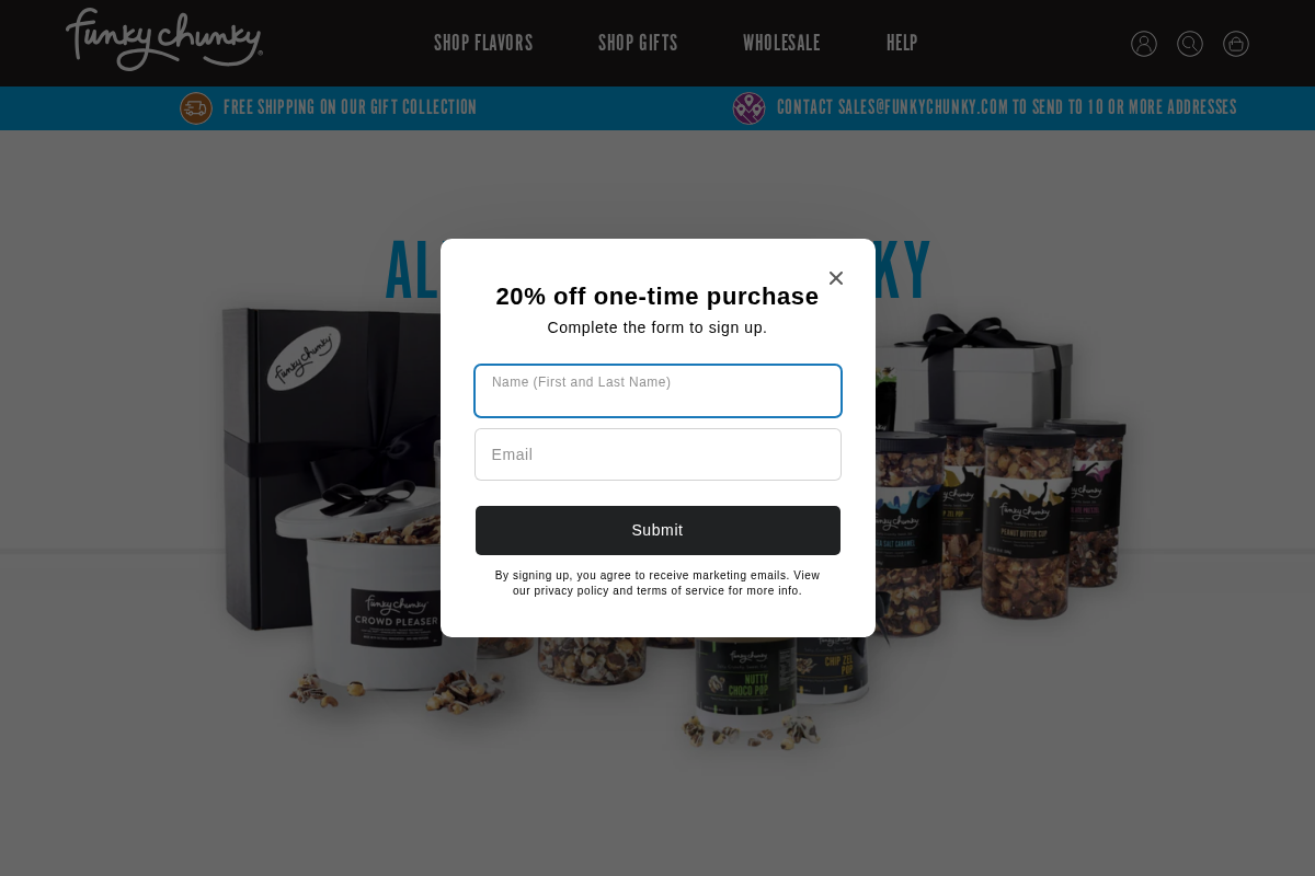 Funky Chunky homepage screenshot
