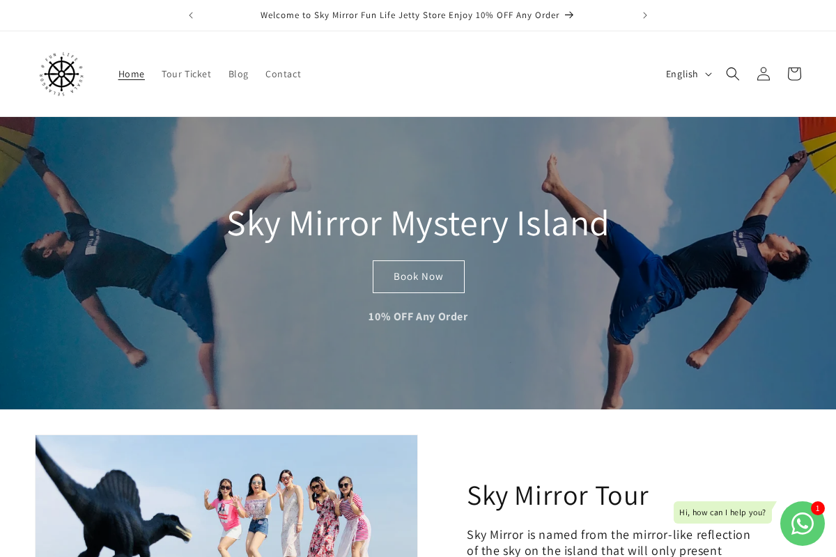 Sky Mirror Fun Life Jetty homepage screenshot