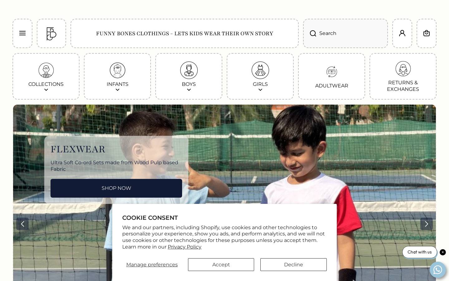 funnybones.in homepage screenshot