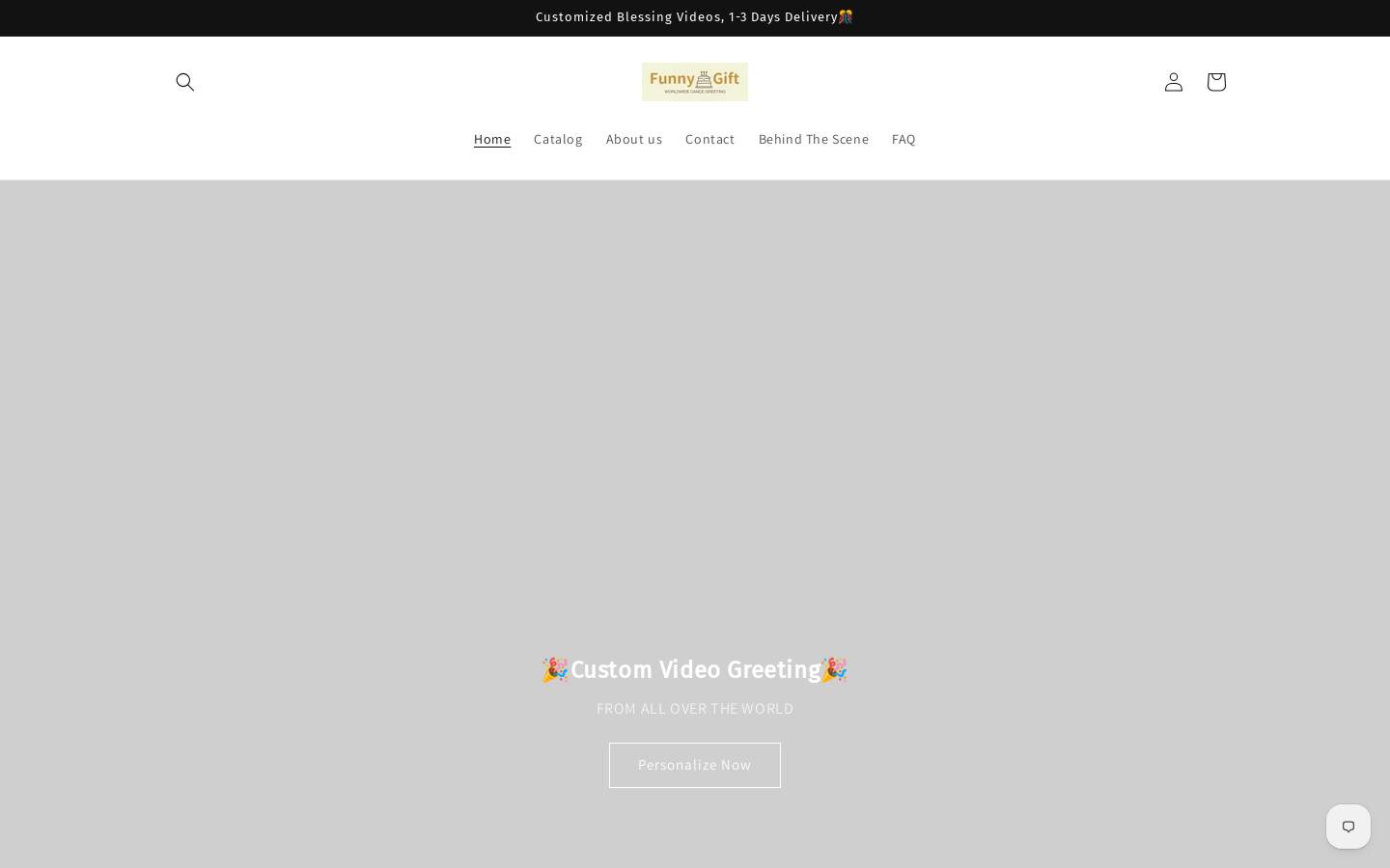 Funnygiftvideo homepage screenshot