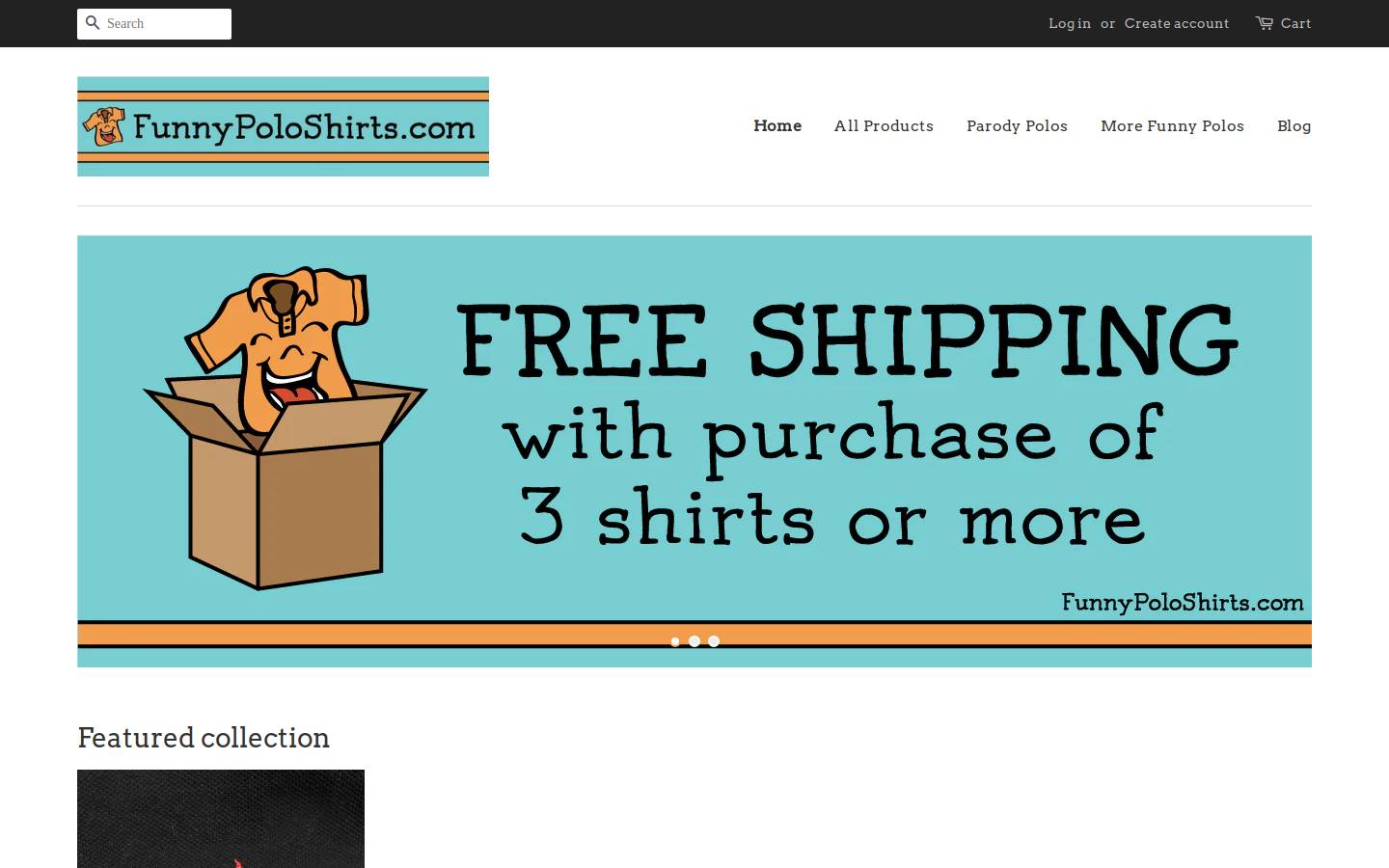 funnypoloshirts.com homepage screenshot