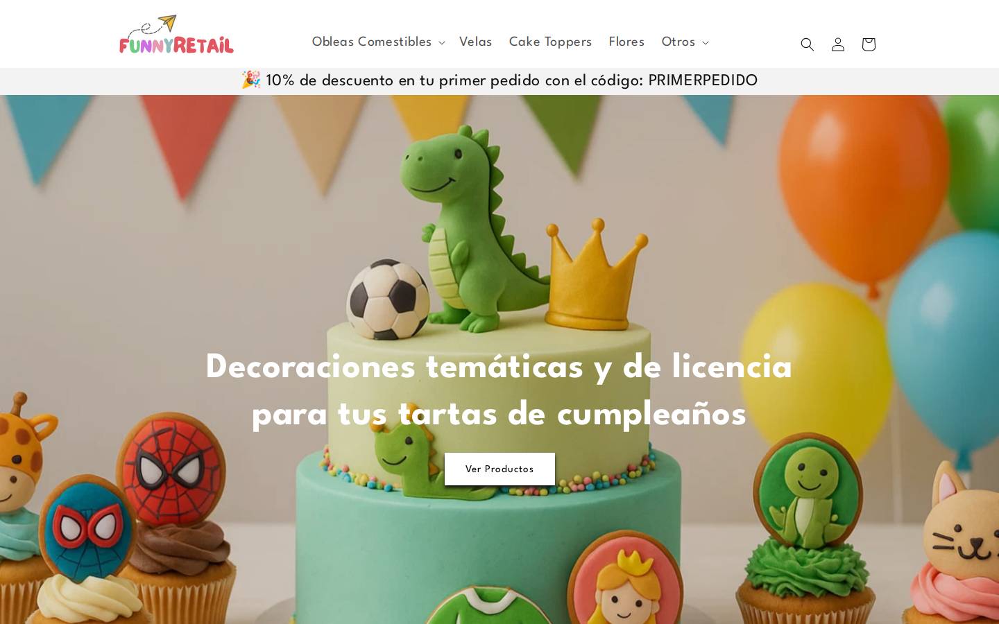 funnyretail.es homepage screenshot