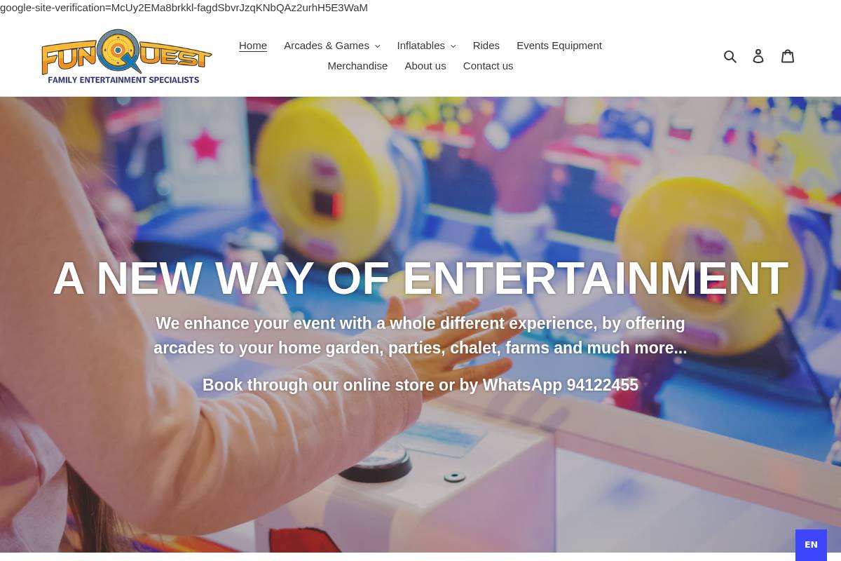 funquest.store homepage screenshot