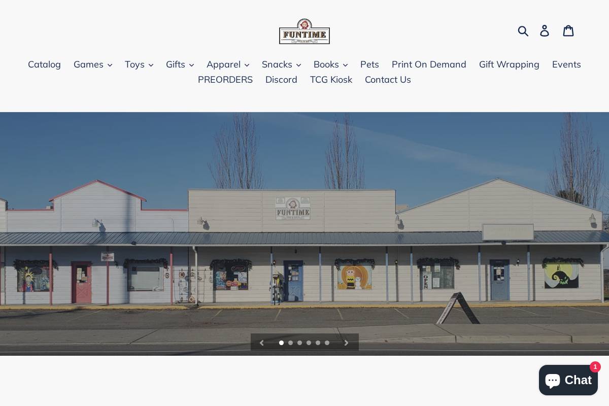 funtimetoysandgifts.com homepage screenshot