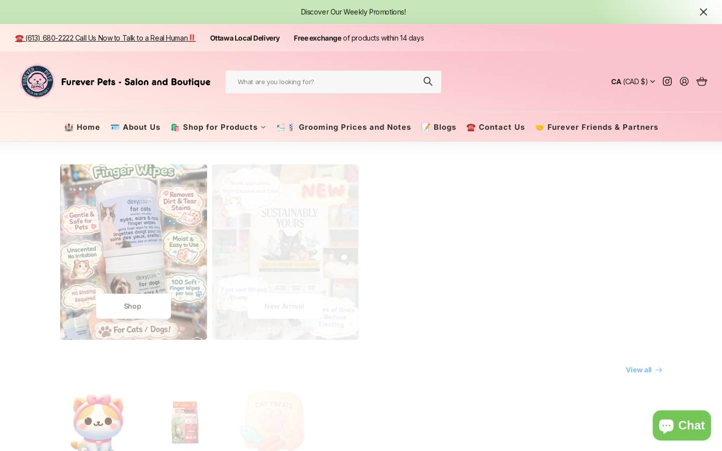 fur-ever.com homepage screenshot