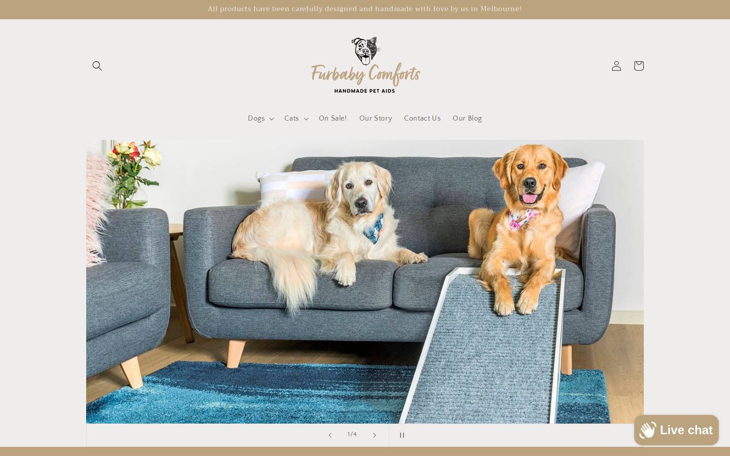 furbabycomforts.com.au homepage screenshot