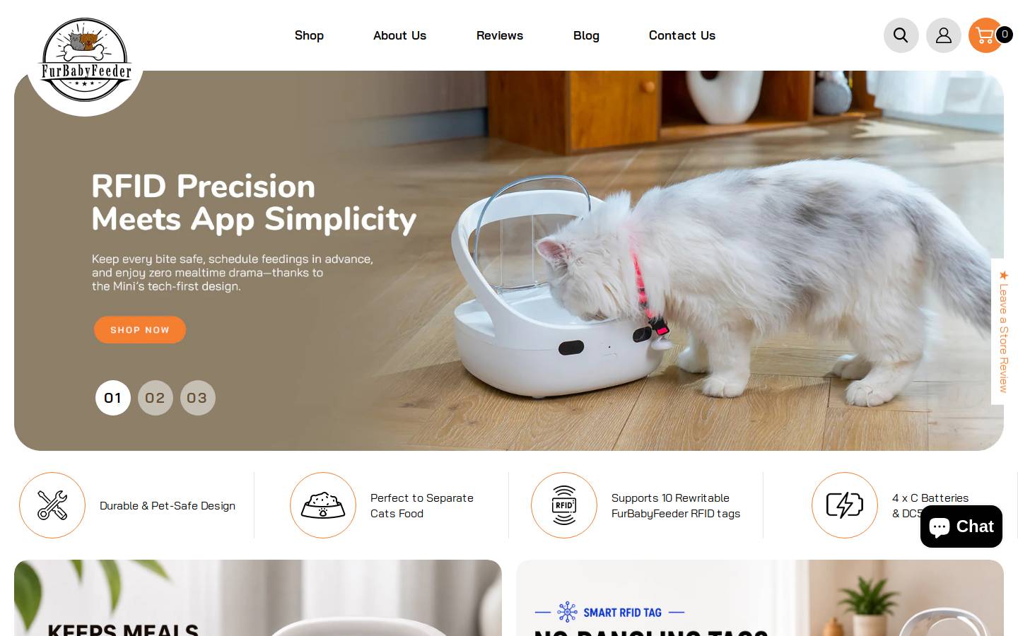 furbabyfeeder.com homepage screenshot