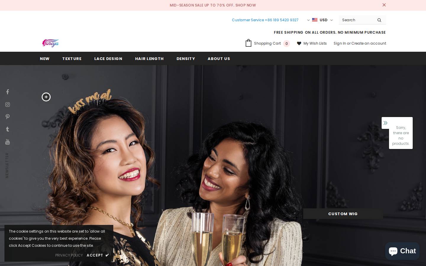 fureyahair.com homepage screenshot