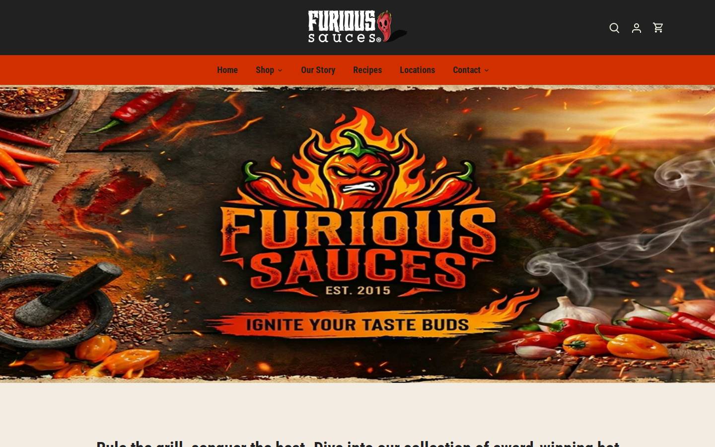 furioussauces.com homepage screenshot